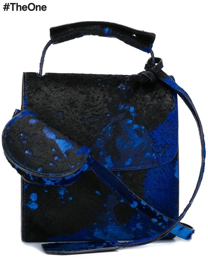 Marques'almeida Patterned Shoulder Bag, Women's, Blue