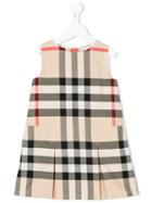 Burberry Kids - Checkered Dress - Kids - Cotton - 6 Yrs, Nude/neutrals