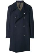 Low Brand Boxy Double-breasted Coat - Blue