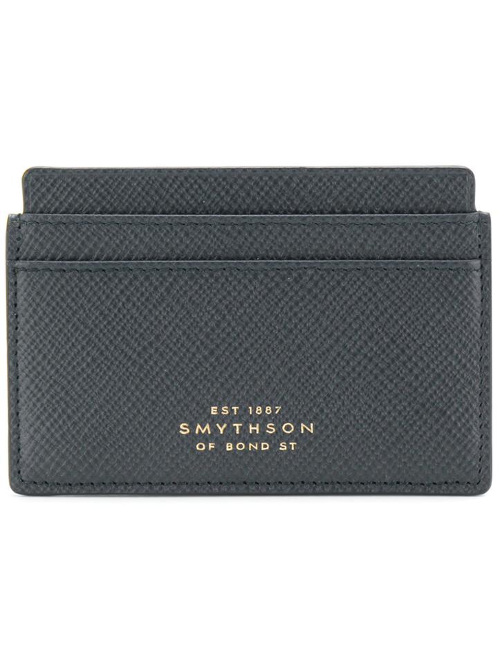 Smythson Embossed Logo Cardholder - Blue