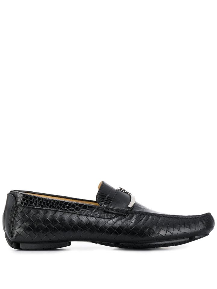 Cesare Paciotti Textured Loafers - Black