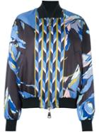 Emilio Pucci Abstract Print Bomber Jacket, Women's, Size: 38, Polyamide/polyester