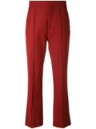 Marni - Pleated Cropped Trousers - Women - Spandex/elastane/virgin Wool - 42, Red, Spandex/elastane/virgin Wool
