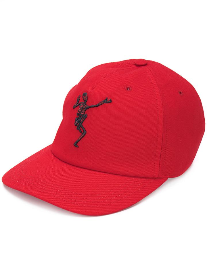 Alexander Mcqueen Dancing Skeleton Cap - Red