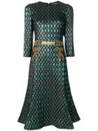 Dolce & Gabbana Abito Herlequin Print Dress - Green