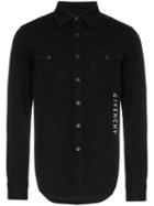 Givenchy Logo Buttoned Denim Shirt - Black
