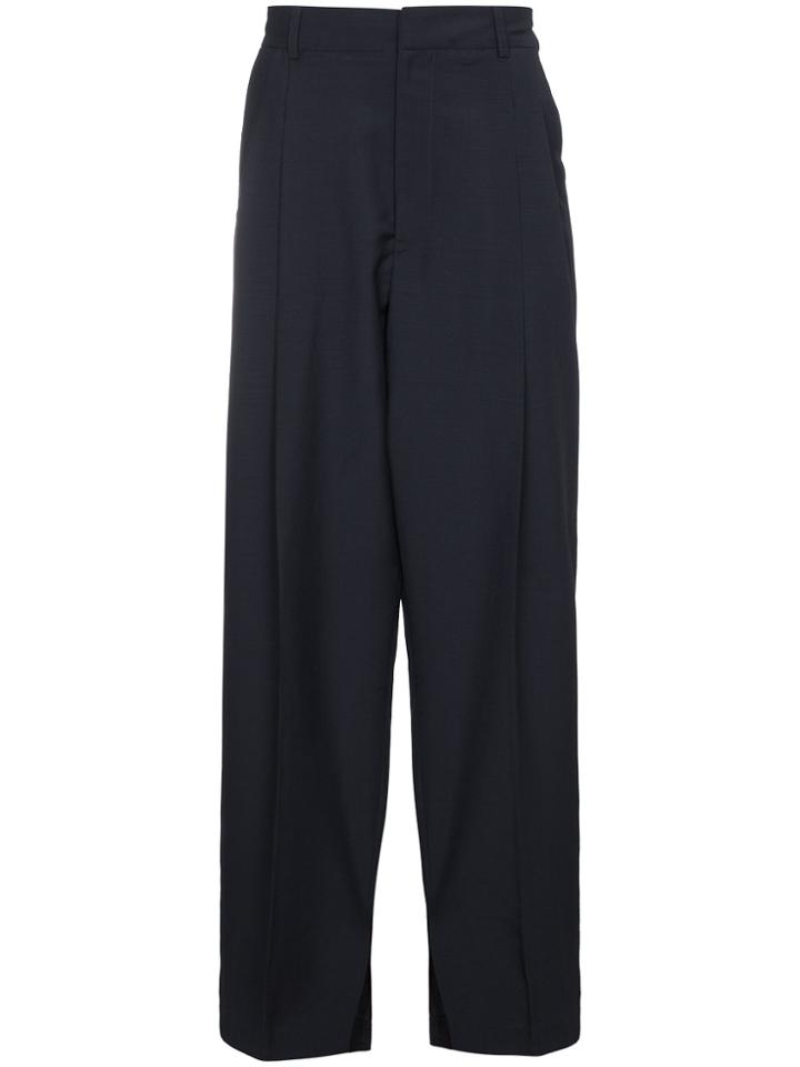 Edward Crutchley Pleated Mohair Trousers - Blue