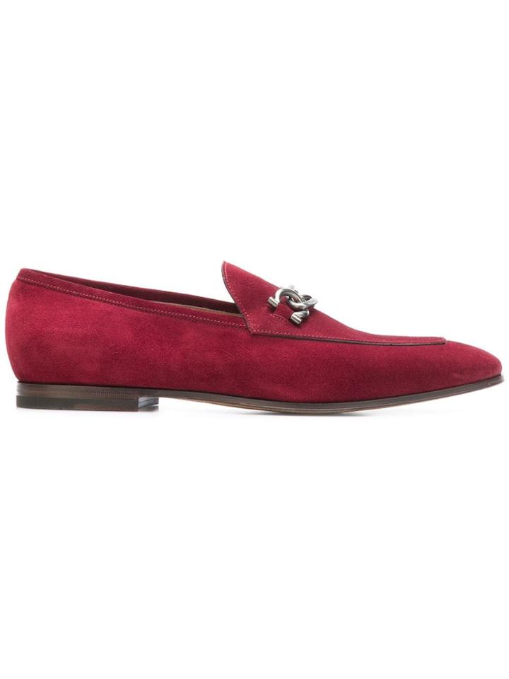 Salvatore Ferragamo Gancio Chain Loafers - Red