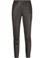 Lorena Antoniazzi Cropped Leather Trousers - Grey
