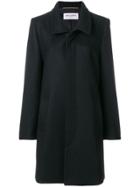 Saint Laurent Stand Up Collar Coat - Black