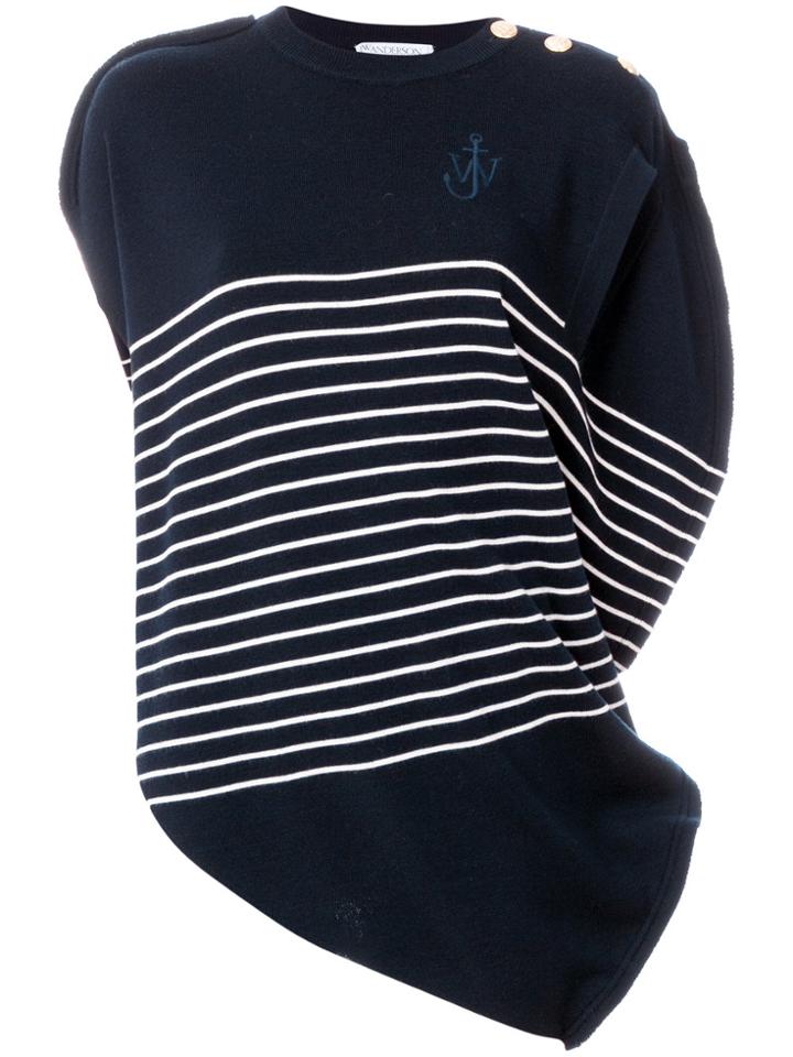 Jw Anderson Striped Knitted Top - Blue