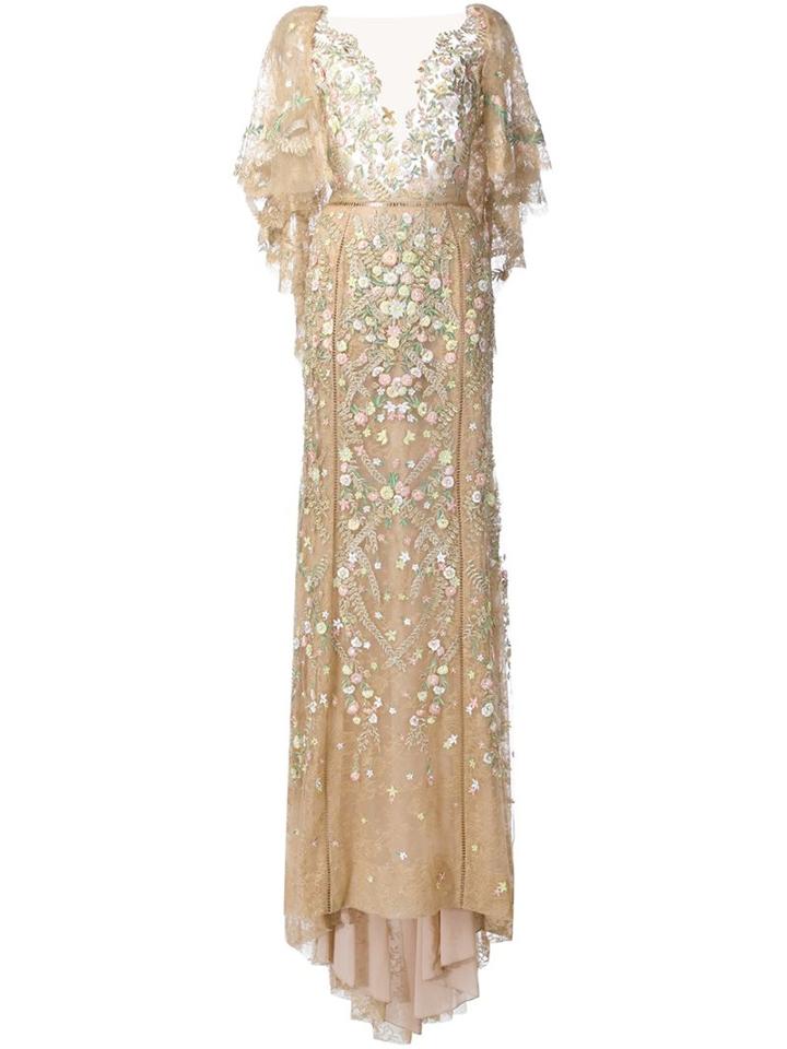 Marchesa Embroidered Flower Gown