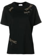 Red Valentino Embellished Dragonfly T-shirt - Black