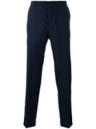 Ami Alexandre Mattiussi Straight Trousers, Men's, Size: 36, Blue, Wool