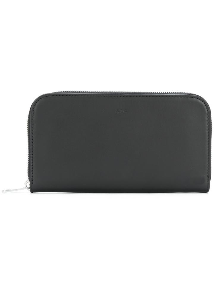 A.p.c. Izz Zip Around Wallet - Black