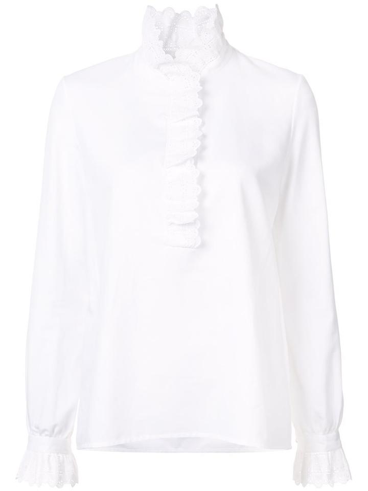 Vilshenko Embroidered Ruffles Blouse