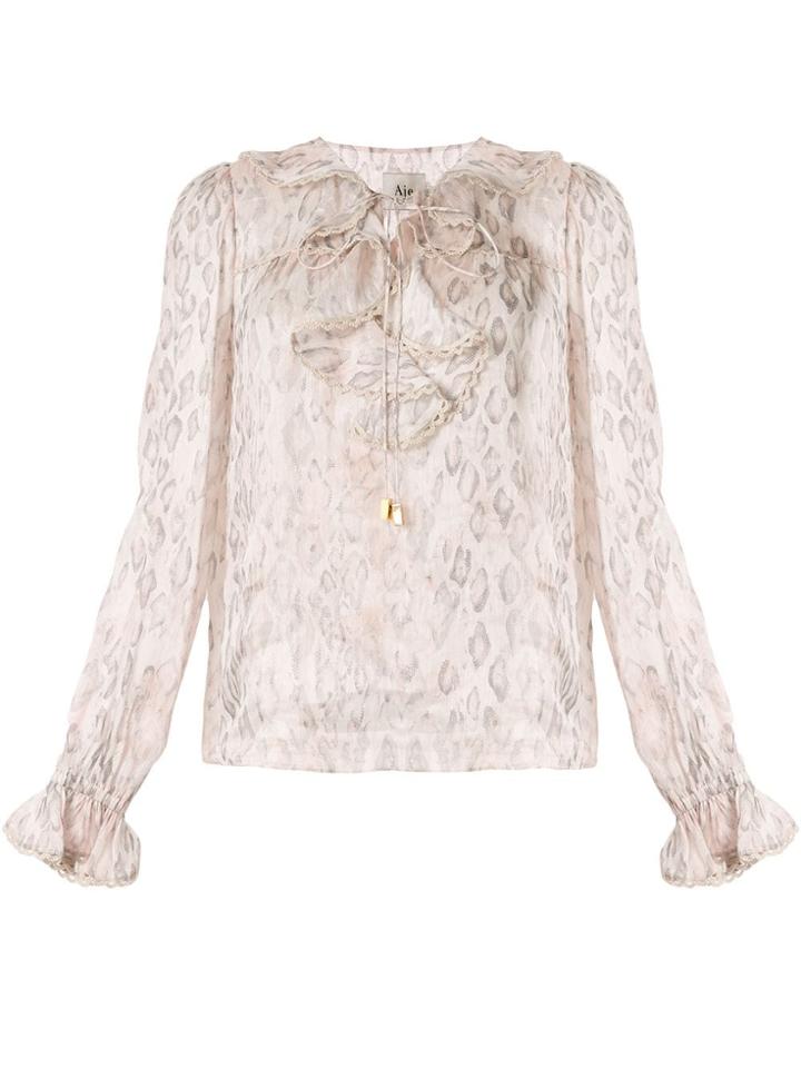 Aje Anais Ruffled Blouse - Pink
