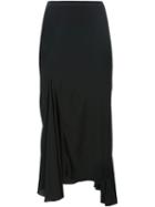 Rick Owens Godet Skirt, Women's, Size: 38, Black, Acetate/viscose/cotton/nylon