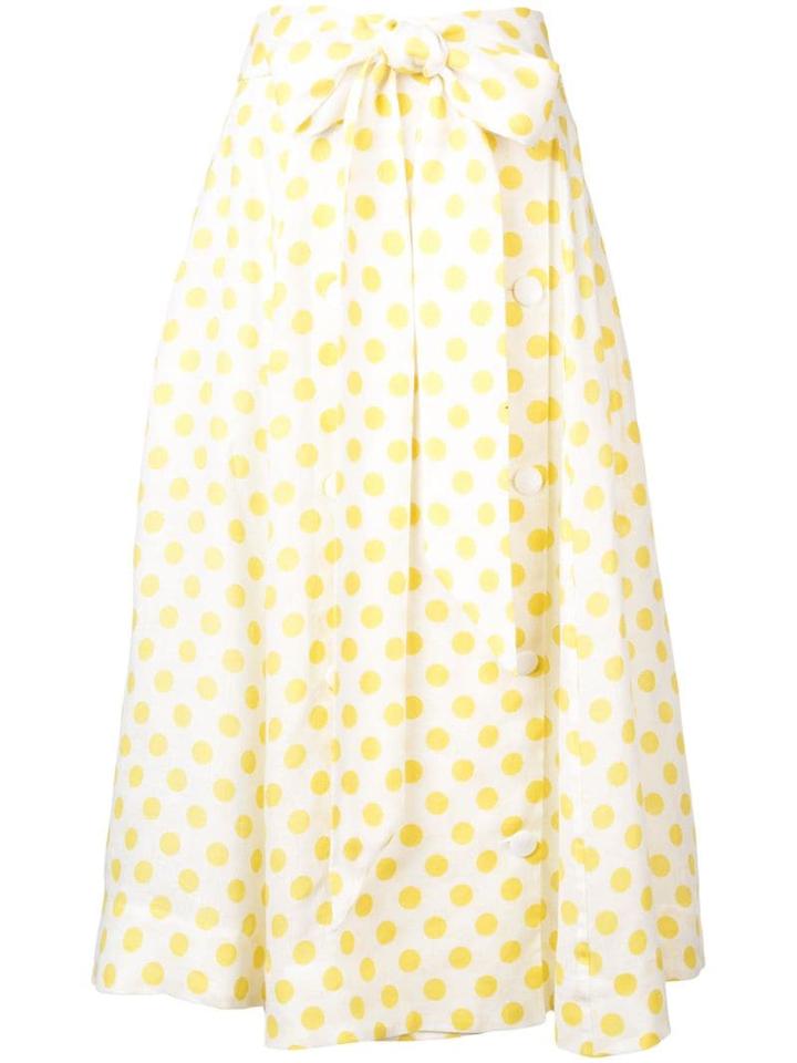 Lisa Marie Fernandez Polka Dot Full Skirt - Yellow