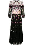 Temperley London Embroidered Floral Dress - Black