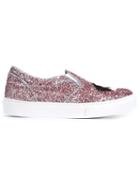 Chiara Ferragni Flirting Slip-on Sneakers, Women's, Size: 36, Pink/purple, Polyester/leather/rubber