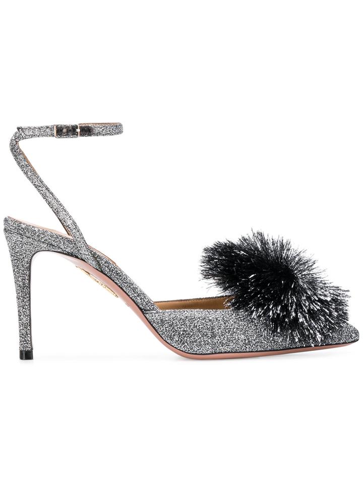 Aquazzura Pom Pom Pumps - Metallic