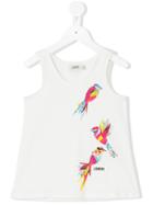 Junior Gaultier - Parrot Print Tank Top - Kids - Cotton/elastodiene - 10 Yrs, White