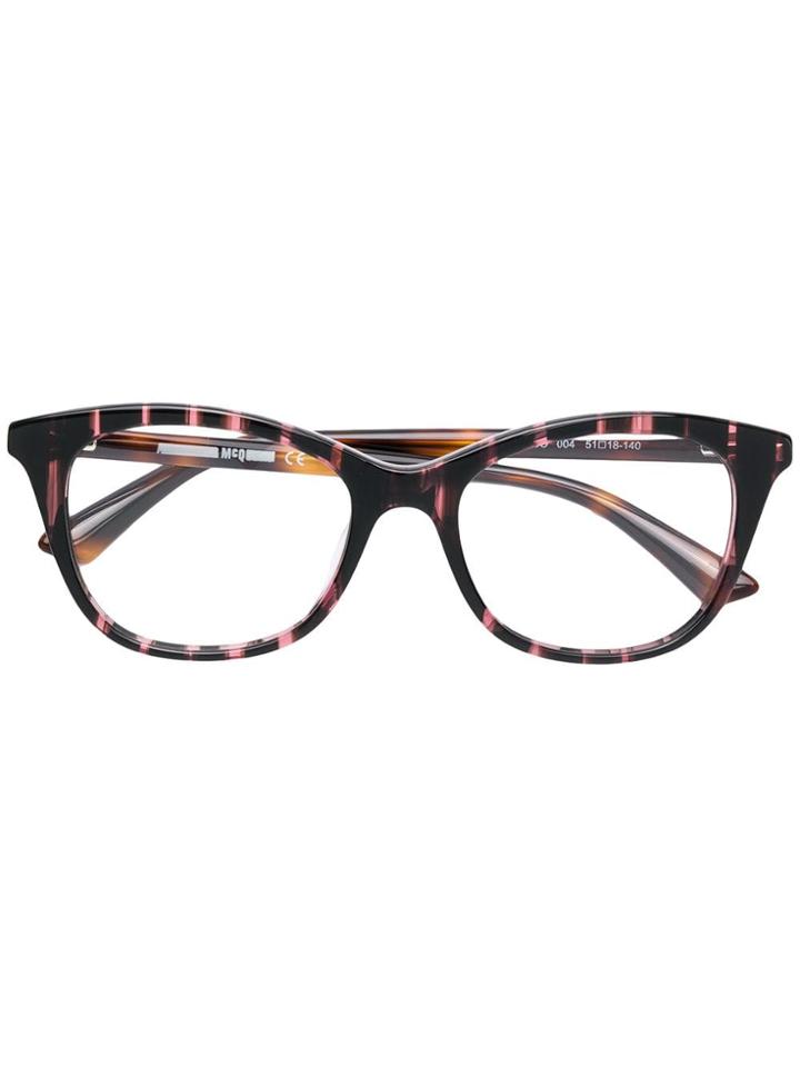 Mcq Alexander Mcqueen Square Frame Glasses - Brown