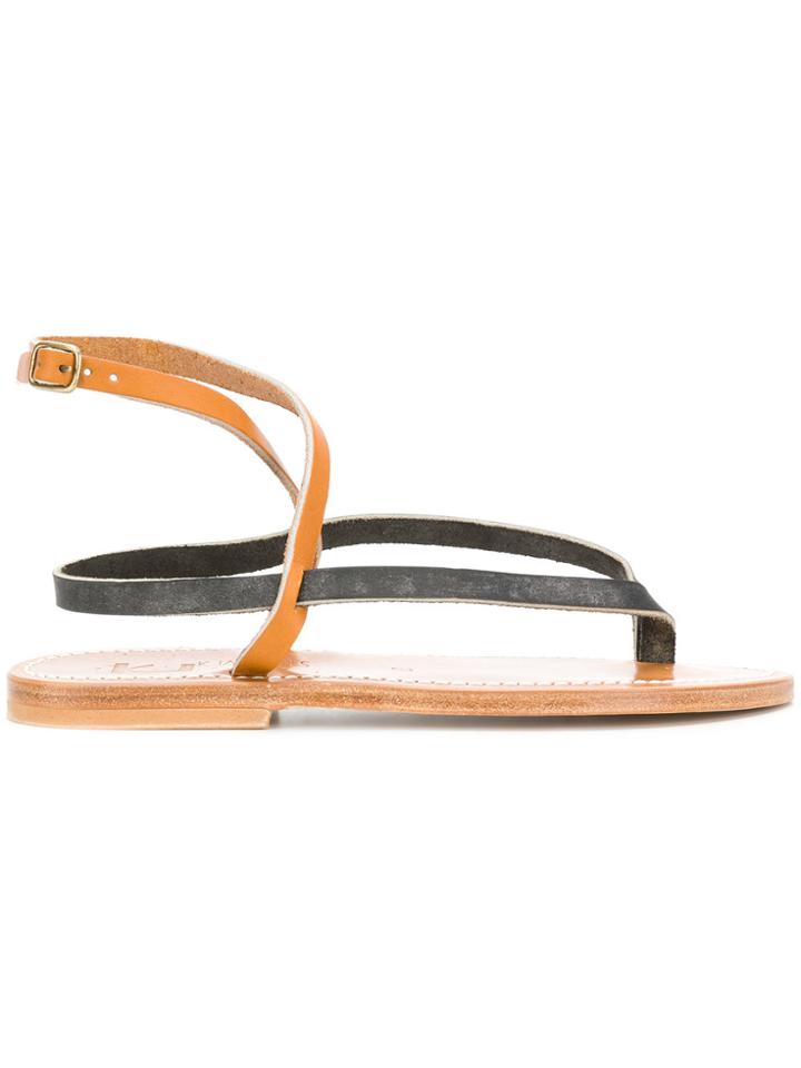 K. Jacques Bicolour Sandals - Black