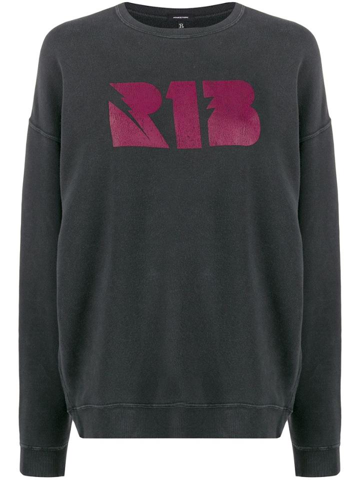 R13 Logo Stamp Sweatshirt - Grey