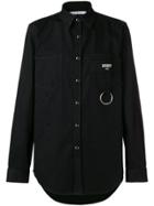 Givenchy Logo Patch Fitted Shirt - Black