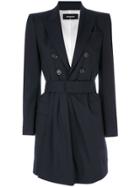 Dsquared2 Belted Coat - Blue