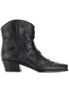 Miu Miu Star-appliquéd Cowboy Boots - Black