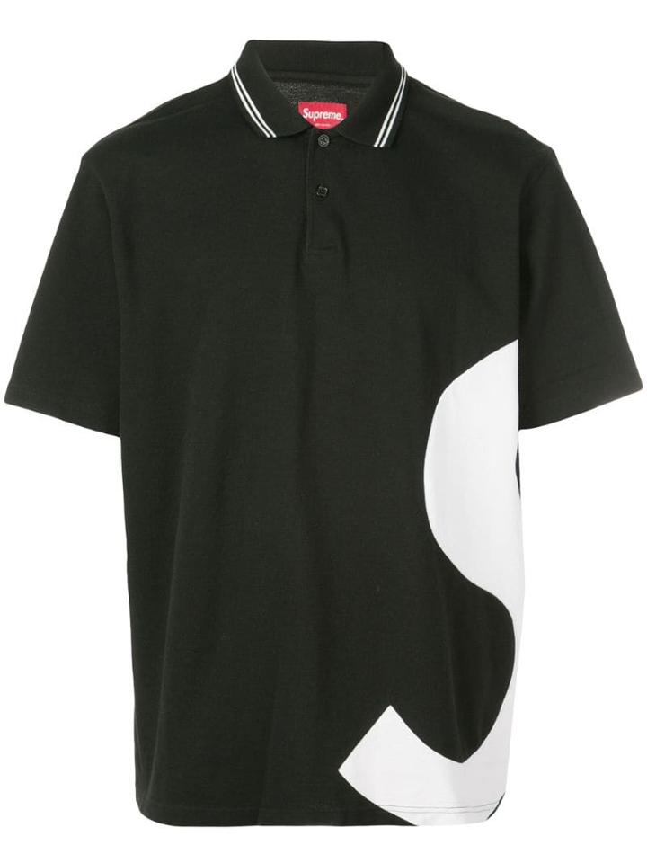 Supreme S Logo Polo - Black