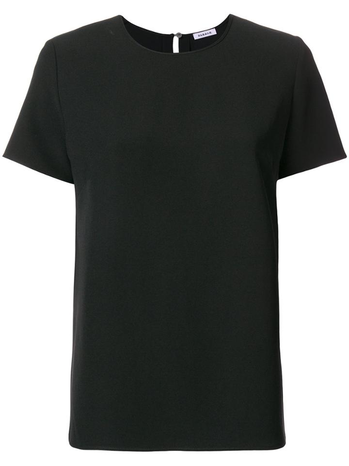 P.a.r.o.s.h. Short-sleeve Shift Blouse - Black