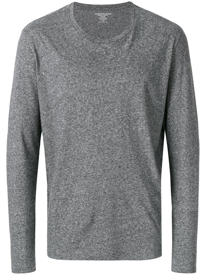 Majestic Filatures Deep U-neck Jumper - Grey