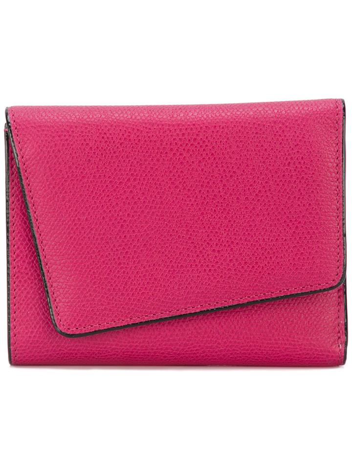 Valextra Twisted Cardholder Wallet - Pink & Purple