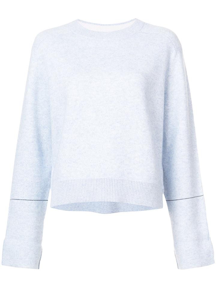 Proenza Schouler Crew-neck Fitted Sweater - Blue