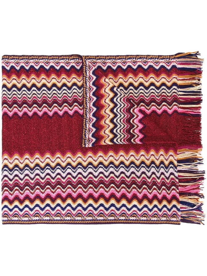 Missoni Zig-zag Pattern Scarf, Women's, Acrylic/polyamide/polyester/wool