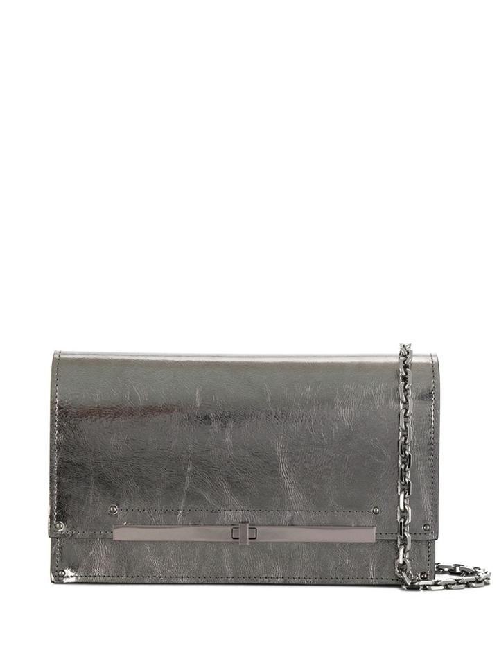 Casadei Metallic Shoulder Bag - Silver