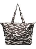 Ganni Black And White Fairmont Zebra Print Tote - Unavailable