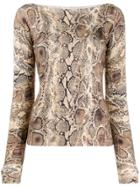 Liu Jo Snake Knit Jumper - Neutrals