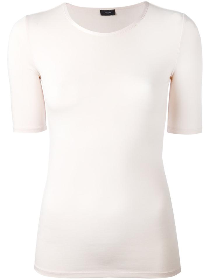 Joseph - Classic T-shirt - Women - Cotton/spandex/elastane/lyocell - S, Pink/purple, Cotton/spandex/elastane/lyocell