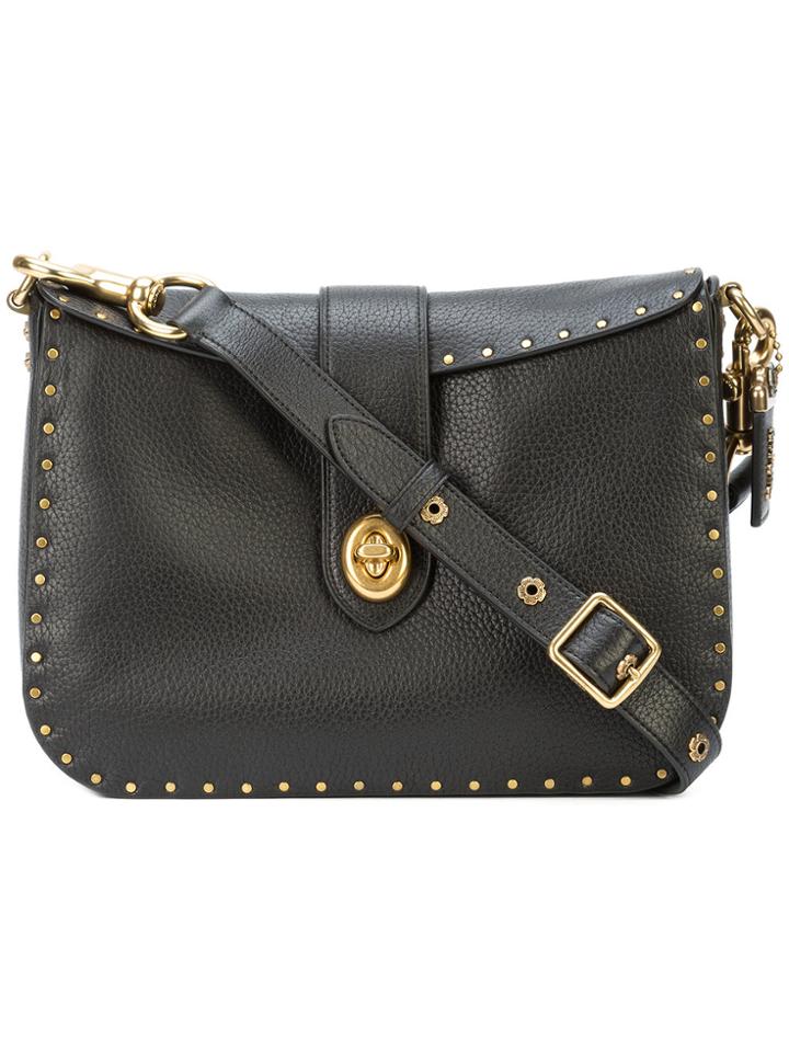 Coach Border Rivet Crossbody Clutch - Black
