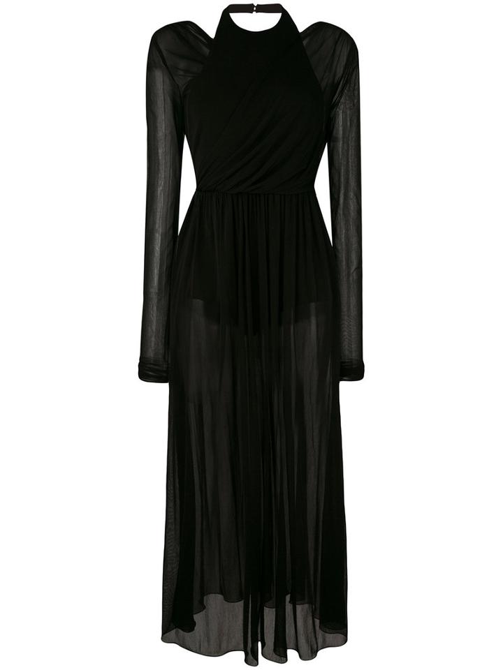 Emilio Pucci - Wrap Effect Evening Dress - Women - Spandex/elastane/viscose - 42, Black, Spandex/elastane/viscose