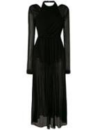 Emilio Pucci - Wrap Effect Evening Dress - Women - Spandex/elastane/viscose - 42, Black, Spandex/elastane/viscose