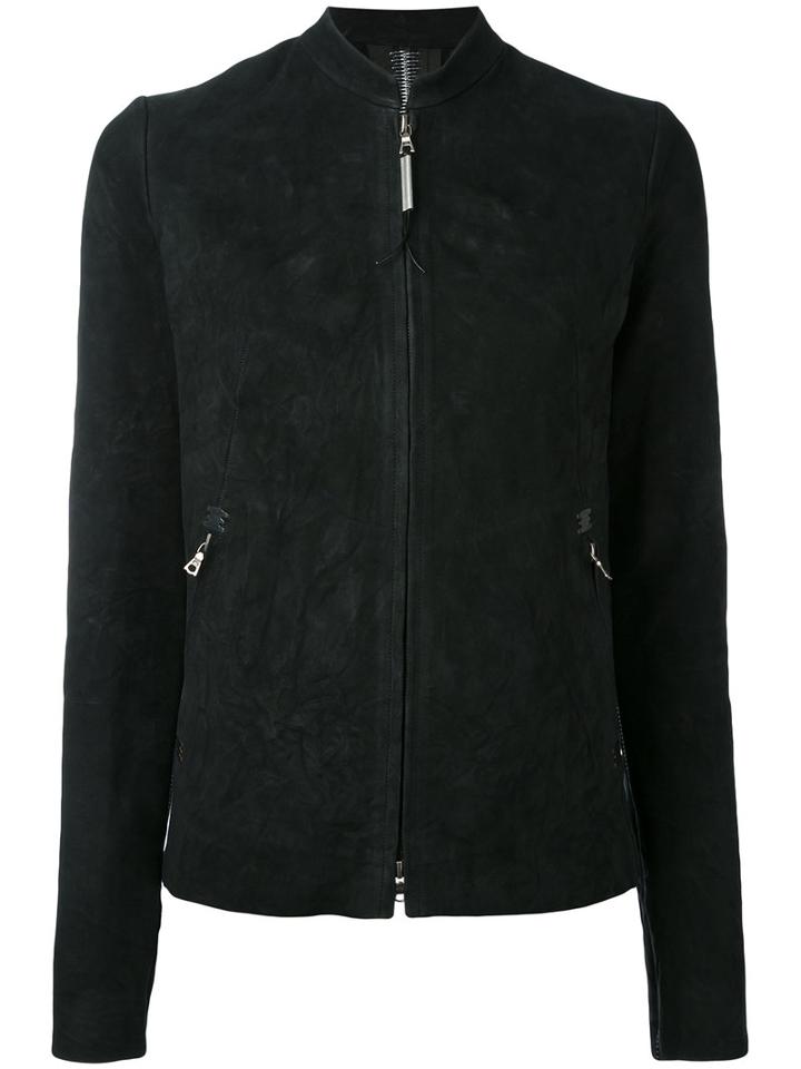 Isaac Sellam Experience - Standing Collar Jacket - Women - Lamb Skin - 36, Black, Lamb Skin