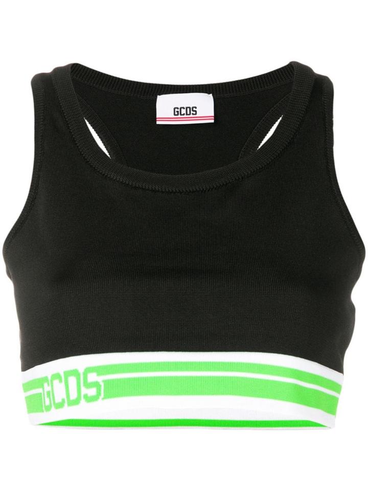 Gcds Slim-fit Sports Top - Black