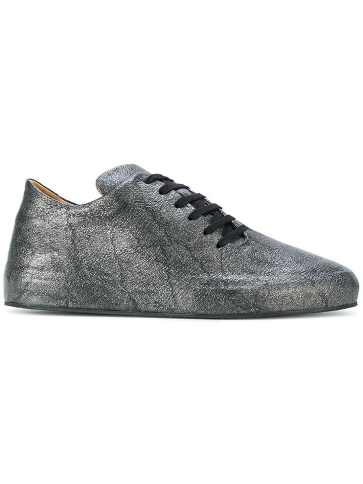 Unonovecinque Asymmetric Lace-up Sneakers - Metallic