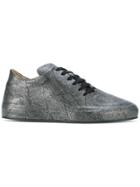 Unonovecinque Asymmetric Lace-up Sneakers - Metallic